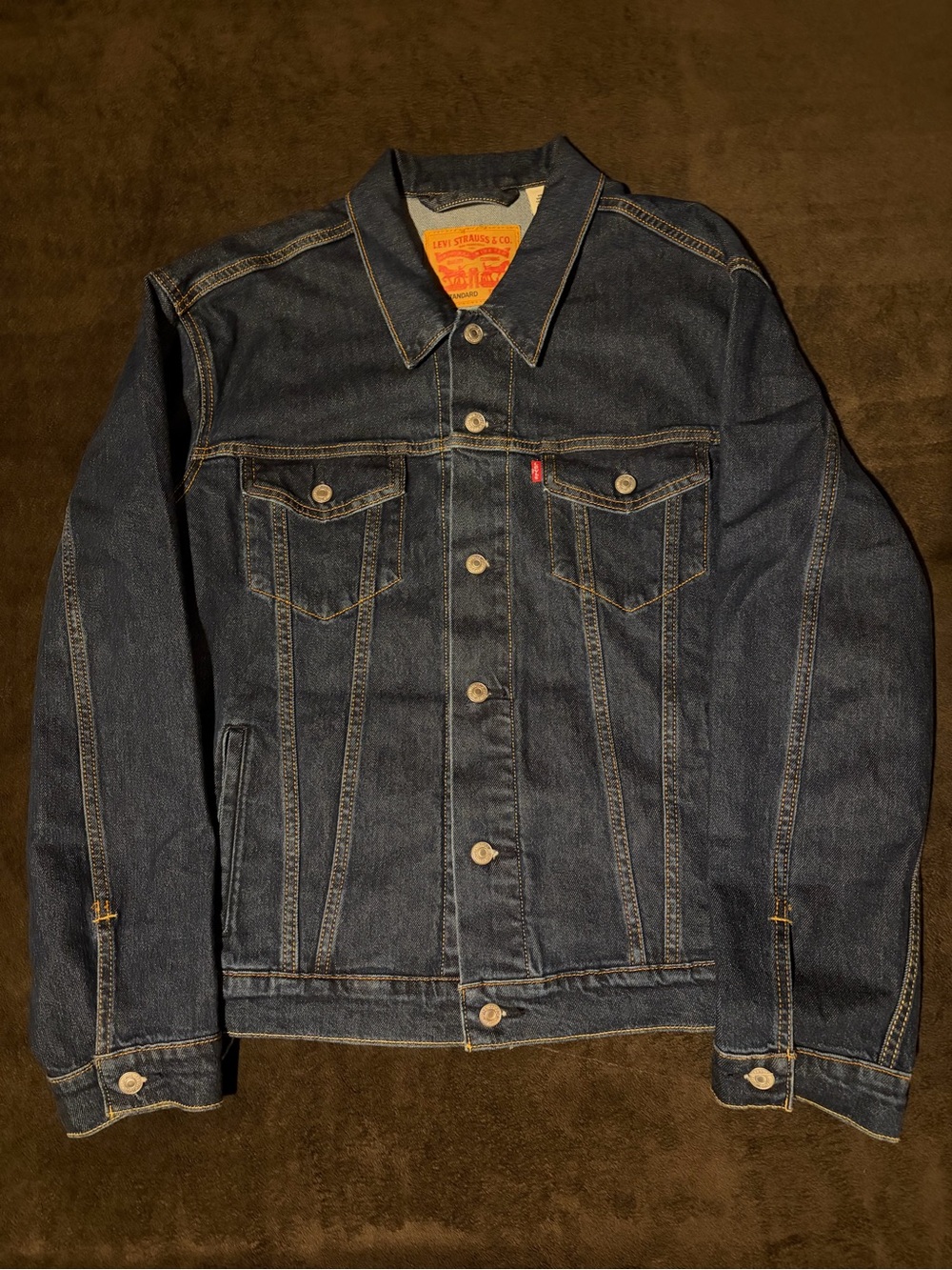 Levi's Standard Indigo Denim Trucker Jacket size: L